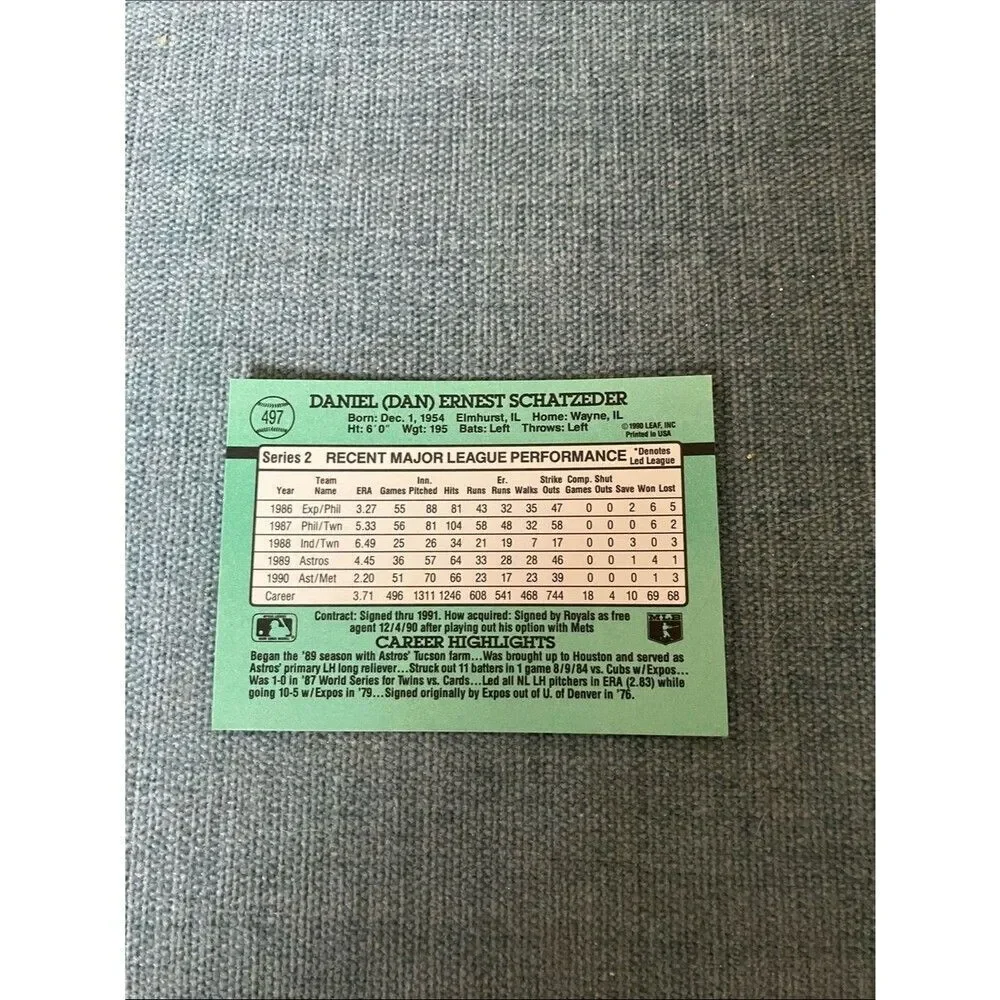 1991 Donruss New York Mets Baseball Card Trading Card